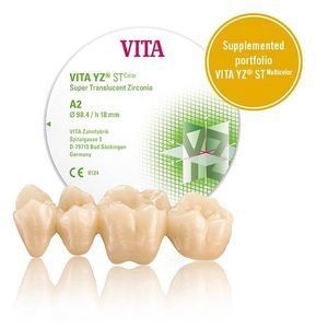 materiale odontoiatrico in diossido di zirconio