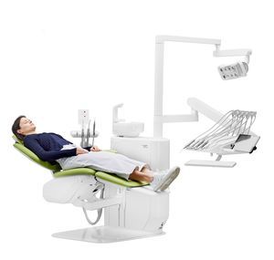 riunito odontoiatrico con poggiatesta flessibile