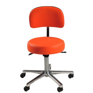 sgabello per studio odontoiatrico / con rotelle / con schienale