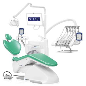 riunito odontoiatrico con poggiatesta flessibile