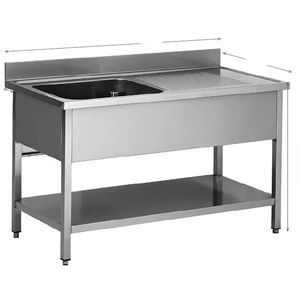 banco da laboratorio con lavandino 1