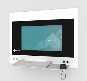 workstation medicale per chirurgia / da parete / a incasso / a tenuta stagna