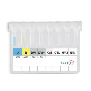 kit di test per determinazione dei gruppi sanguigni