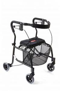 rollator a 4 rotelle / con sedile / con cestello / con braccioli
