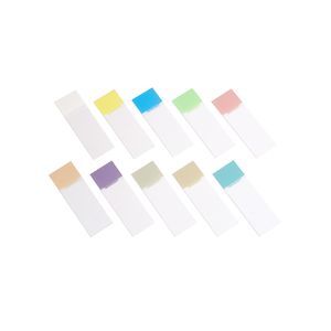 vetrino per microscopio con rivestimento colorato