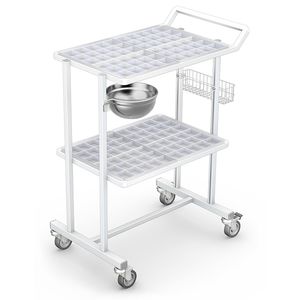 carrello multifunzione / per strumenti / con ripiano / in acciaio inossidabile