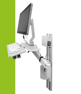 Braccio di supporto inclinabile - A132GW - Athena Medical - per monitor / per sala operatoria / a muro
