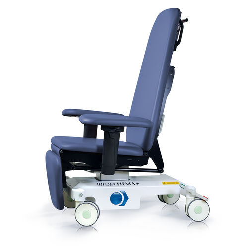 Poltrona manuale per trattamenti clinici - HEMA+ - IBIOM Instruments - a 3 sezioni / con poggiagambe / con rotelle