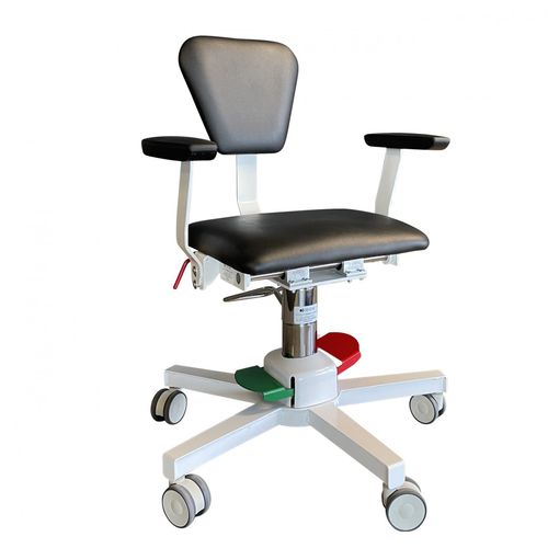 Poltrona da visita radiologico - ERGO XR2 - IBIOM Instruments - idraulica / ad altezza regolabile / con rotelle