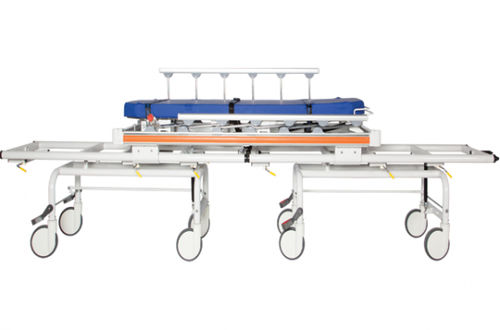 Barella con carrello di trasferimento - T500S / M2 T500S - Medikal 2000 - pneumatica / Trendelenburg / con schienale regolabile