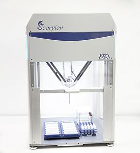 Sistema di preparazione dei campioni robotizzato - Scorpion  - SciGene - da laboratorio / da ricerca / per manipolazione di liquidi