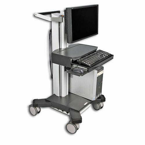 Carrello informatico ad altezza regolabile - SynergyCart® series - Extron / Knurr - con cassetti