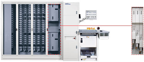 Sistema automatizzato di distribuzione di farmaci - SP 200 OCC - ScriptPro - con computer / 4 porte