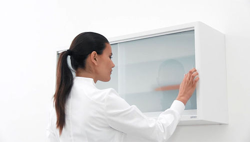 Armadio contenitore - P1V - LORAN - per strumenti odontoiatrici / per ospedale / con ripiano