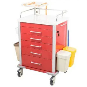 Carrello di emergenza - PX-802 - Pinxing Medical Equipment - 5 cassetti / con cestello / mobile