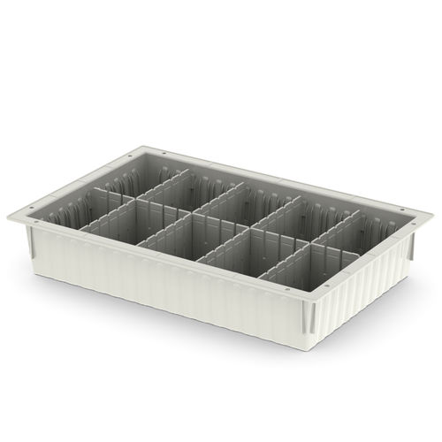 Vassoio medico - 10X40X60 cm - Pegasus Medical Concepts - in ABS / modulare
