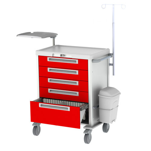 Carrello di emergenza - CRT-M39-84444 - Pegasus Medical Concepts - per chirurgia / medico / ospedaliero