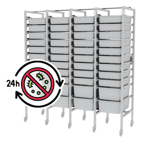 Carrello ospedaliero - Hygieia UUUU Antimicrobial - Pegasus Medical Concepts - di sterilizzazione / per materiale sterile / per contenitori di sterilizzazione