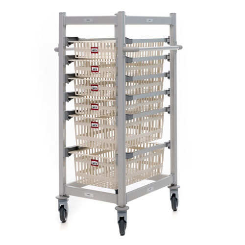 Carrello ospedaliero - SALUS CART Single U + EZ-Slide - Pegasus Medical Concepts - per uso generale / per farmaci / di trasporto