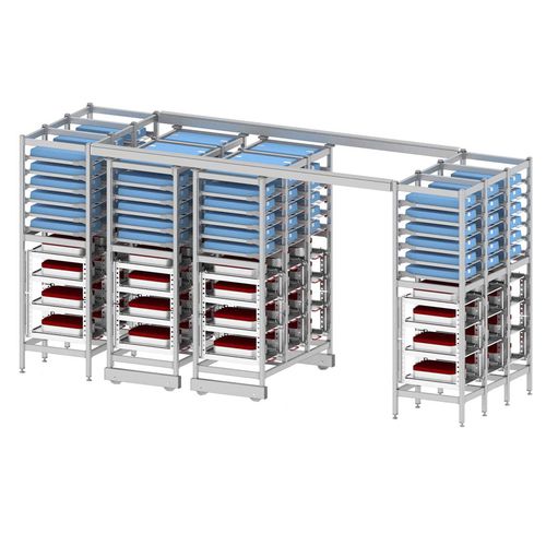 Scaffalatura modulare - HIGH DENSITY  - Pegasus Medical Concepts - per contenitori / per cestelli / per farmacia