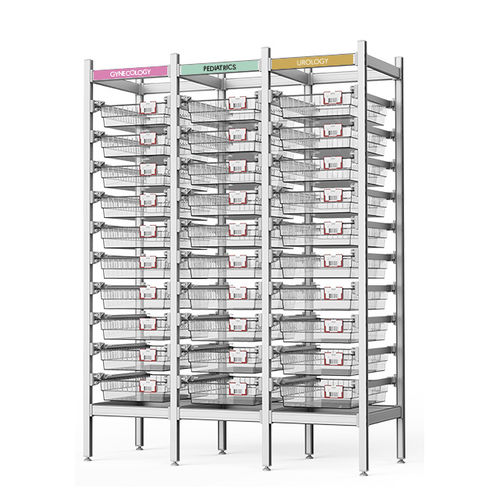 Scaffalatura modulare - Salus  - Pegasus Medical Concepts - per container / per cestelli / per farmacia