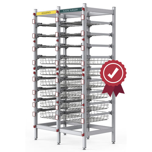 Scaffalatura modulare - SALUS CSSD + NO-Touch - Pegasus Medical Concepts - per contenitori / per cestelli / di sterilizzazione
