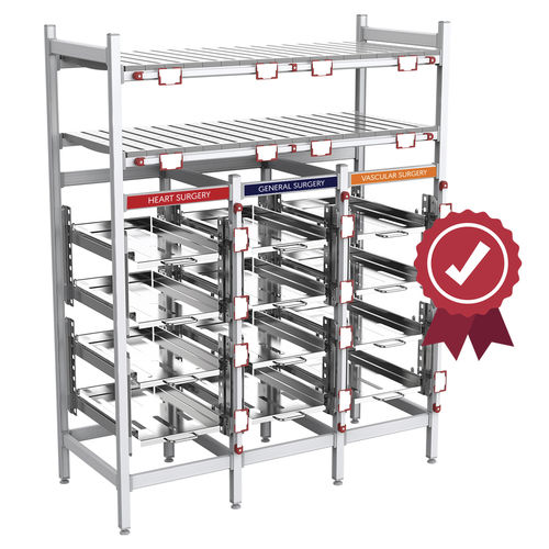 Scaffalatura modulare - Top Salus CSSD - Pegasus Medical Concepts - per contenitori / di sterilizzazione / con struttura aperta