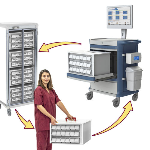 Carrello ospedaliero - Med POLY  - Pegasus Medical Concepts - per studio veterinario / per uso generale / per farmaci