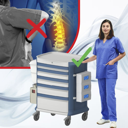 Carrello medico - Poly - Pegasus Medical Concepts - per dispositivi medici / per schermi di dispositivi medici / per uso generale