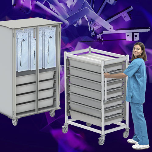 Carrello ospedaliero - Carts for Da Vinci Instruments - Pegasus Medical Concepts - per sala operatoria / per strumenti chirurgici / per apparecchio