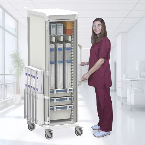 Carrello medico - Cath &amp; Supply - Pegasus Medical Concepts - per materiale sterile / per endoscopia / di trasporto