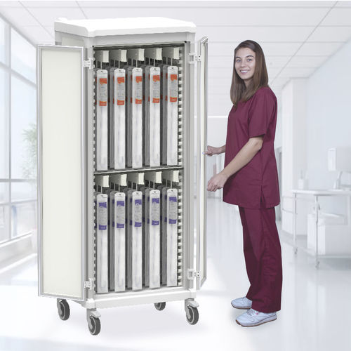 Carrello medico - 10 Cath - Pegasus Medical Concepts - per sala operatoria / per materiale sterile / portacateteri