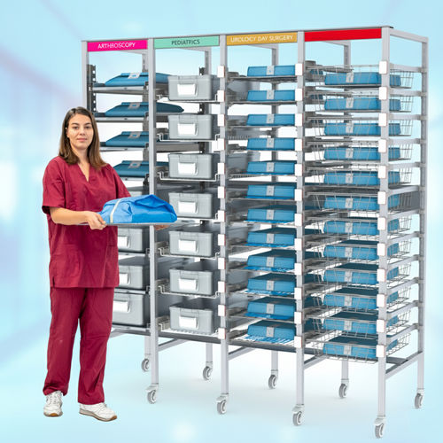 Rack di stoccaggio di sterilizzazione - Hygieia Narrow SPD - Pegasus Medical Concepts - in alluminio / modulare / ad alta densità