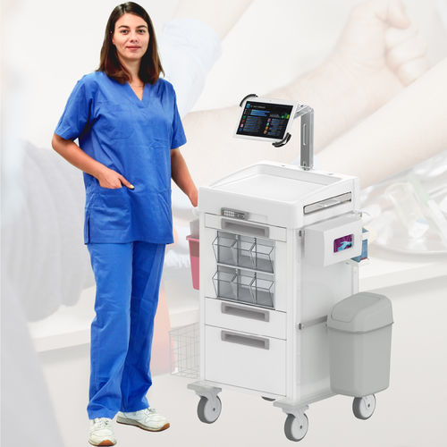 Carrello medico - ECOLINE 40x40 Phlebotomy & Tablet - Pegasus Medical Concepts - ospedaliero / da laboratorio / per strumenti