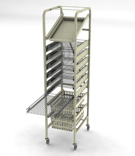 Carrello portastrumenti - F74-U - Pegasus Medical Concepts - di trasporto / con ripiano / con struttura aperta