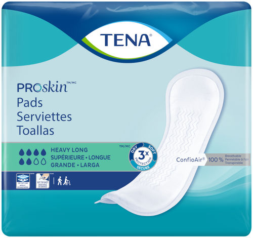 Assorbente igienico esterno per donna - PROSKIN HEAVY LONG - TENA - traspirante