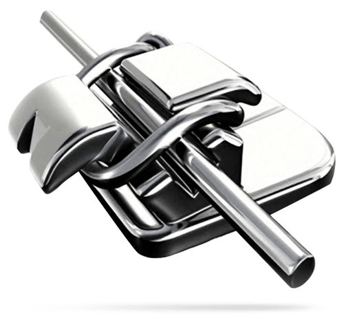 Bracket ortodontici in metallo - STB™ - Ormco - estetico / linguale