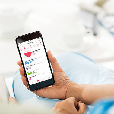 Applicazione iOS di gestione - smartvisit  - aycan Medical Systems - di controllo / di trattamento / di telemonitoraggio di segni vitali