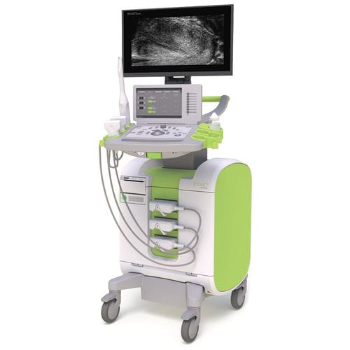 Ecografo su piattaforma - ExactVu™ - Exact Imaging - per ecografia urologica / in bianco e nero / con touch screen