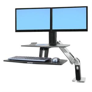 Braccio di supporto per monitor - Workfit-A - Double Black Imaging - medico / da tavolo / con supporto per tastiera
