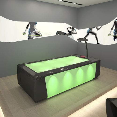Letto ad acqua da massaggio a getto d'acqua - AQUATHERMOJET LARGE - Trautwein - con lampade di cromoterapia