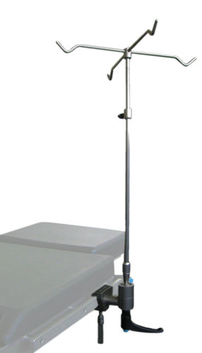 Asta portaflebo per lettino da visita - A16/B - Nuova BN - 4 ganci / per tavolo operatorio / telescopica