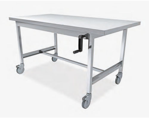 Tavolo da lavoro - 191AXCR-ELEVMN series - Nuova BN - quadrato / ad altezza regolabile / su rotelle