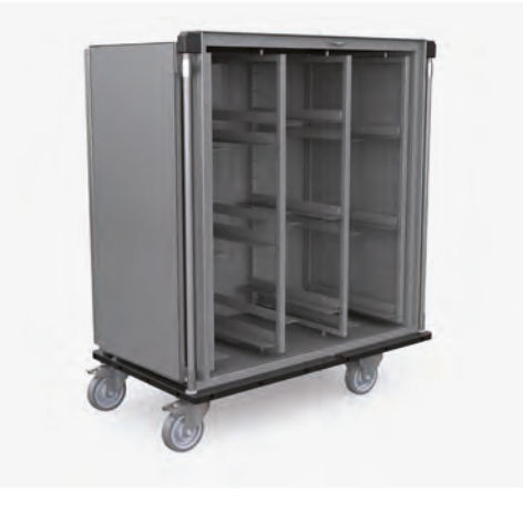 Armadio per ospedale - 204XD2 series - Nuova BN - con rotelle / in acciaio inossidabile / grigio