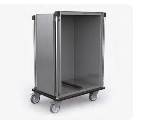 Armadio per ospedale - 204X series - Nuova BN - con rotelle / in acciaio inossidabile / grigio