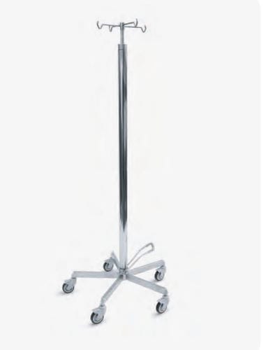 Asta portaflebo con rotelle - PF-HI - Nuova BN - 4 ganci / in acciaio inossidabile / idraulica
