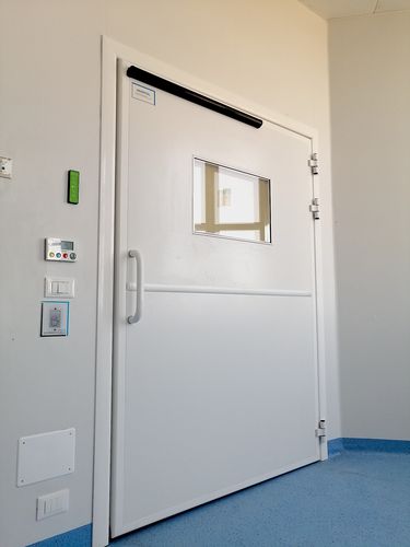 Porta automatica - HOSPITAL DIVISION - con schermatura / per sala operatoria / per dipartimento di radiologia