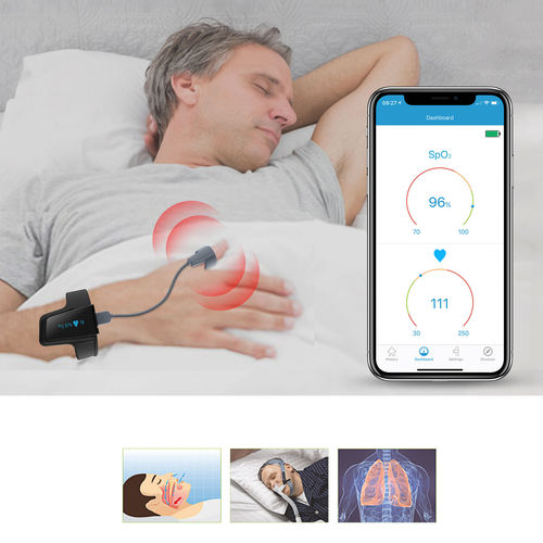 Pulsossimetro per polso - checkme o2 max - Shenzhen Viatom Technology Co., Ltd. - per terapia CPAP / per cure domiciliari / per apnea del sonno
