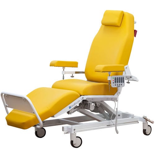Poltrona per emodialisi elettrica - BIHA500E - BiHealthcare - a 3 sezioni / con rotelle / ad altezza regolabile