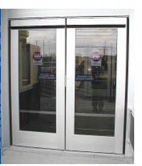Porta per camera bianca - AES Clean Technology - battente / in vetro / doppia